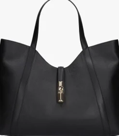 zwarte furla schoudertas goccia xl hobo