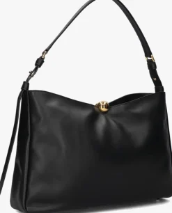 zwarte furla schoudertas sfera soft l shoulder bag