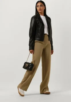 zwarte goosecraft leren jas megan biker