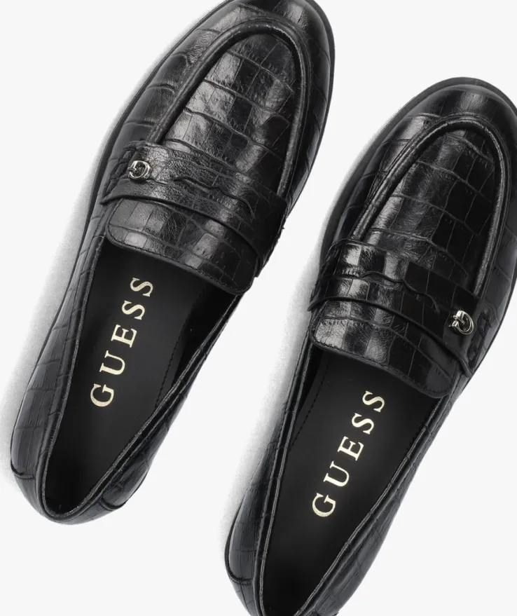 zwarte guess loafers sadien