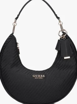 zwarte guess schoudertas mirema hobo shoulder bag