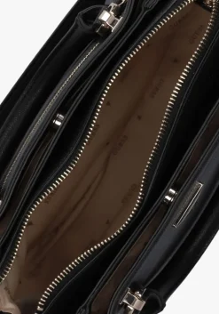 zwarte guess schoudertas fedora shoulder satchel