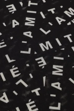 zwarte haute l'amitié top l'amitie mesh ls o-neck