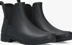 zwarte hunter regenlaarzen womens refined slim fit