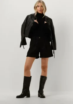 zwarte ibana leren jas blinn