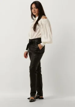zwarte ibana pantalon paula stretch leather
