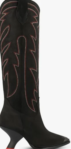 zwarte jan jansen cowboylaarzen leaning west boot