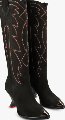 zwarte jan jansen cowboylaarzen leaning west boot