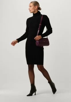 zwarte janice mini jurk jurk gebreid kol travis