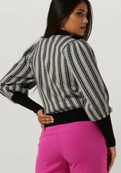 zwarte janice trui trui gebreid pof mouw jay