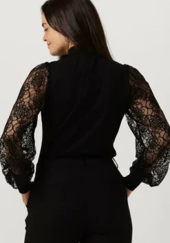 JANSEN AMSTERDAM e blouses v107 top with lace sleeves and turtle neck><noscript><img width=