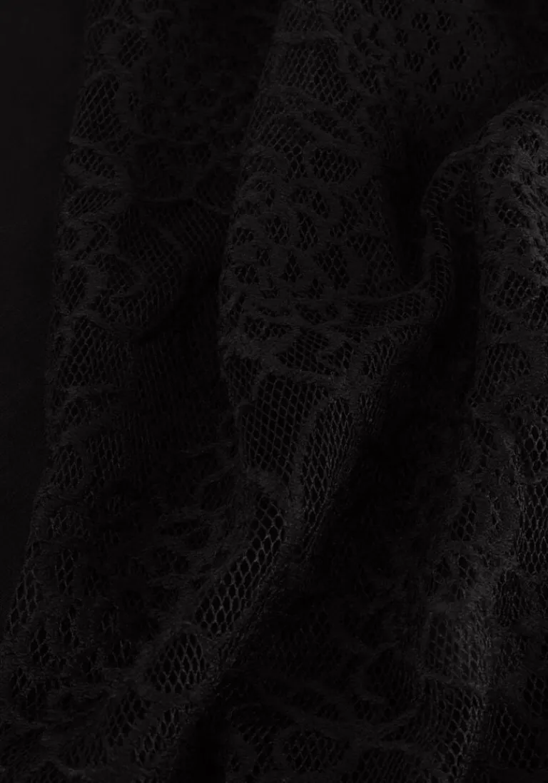 JANSEN AMSTERDAM e blouses v107 top with lace sleeves and turtle neck>DAMES Blouses