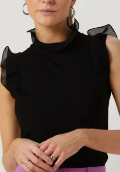 JANSEN AMSTERDAM e top v309 top sleeveless with ruffle details><noscript><img width=