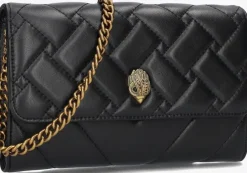zwarte kurt geiger london schoudertas kensington chain wallet