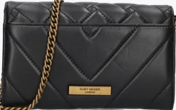 zwarte kurt geiger london schoudertas kensington chain wallet