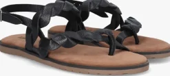 zwarte lazamani platte sandalen la75019
