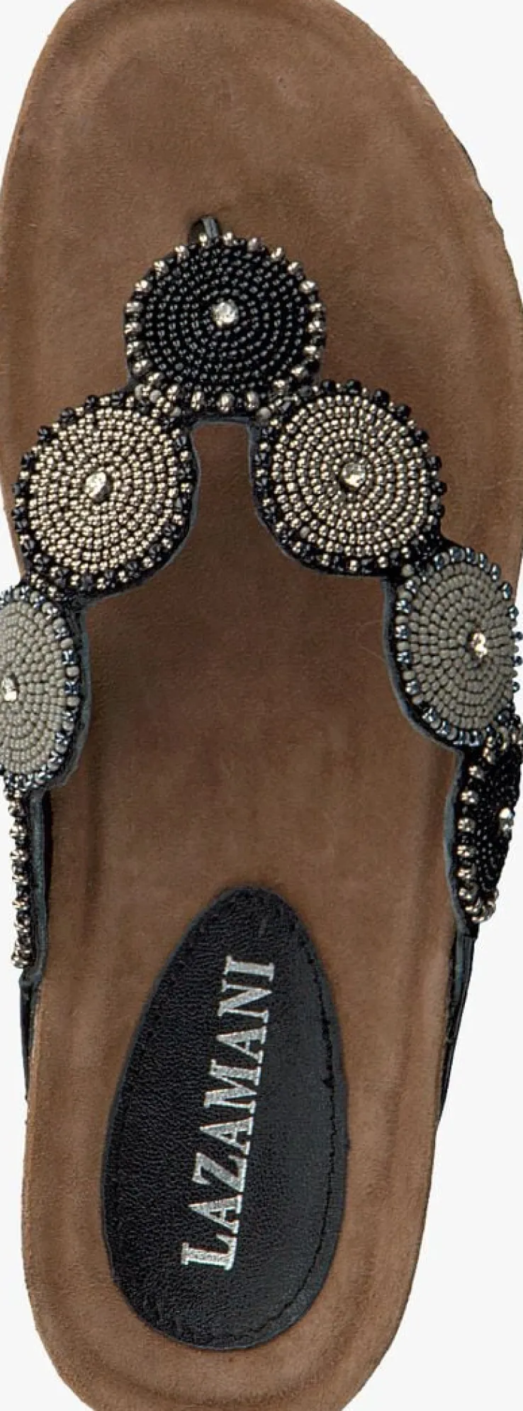 zwarte lazamani slippers 75.455