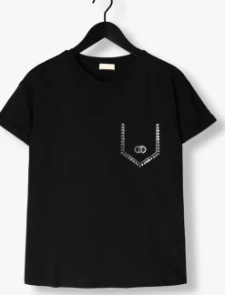 zwarte liu jo t-shirt ecs t-shirt moda m/c