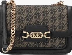 zwarte michael kors schoudertas heather