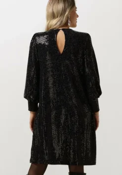 zwarte minus midi jurk jilana short dress