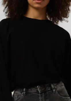 zwarte minus trui dana bat sleeve knit pullover