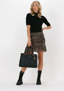 zwarte modström top krown t-shirt