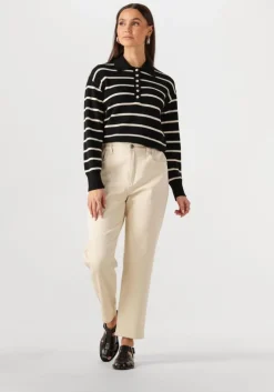 zwarte modström trui malvamd stripe polo