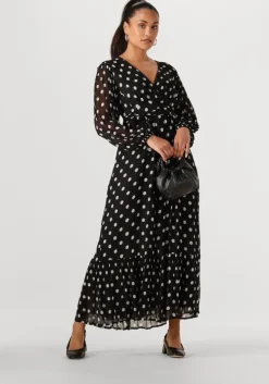 zwarte moliin maxi jurk queen