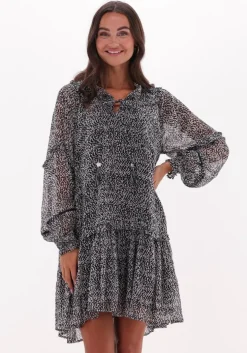 zwarte moliin midi jurk tiana