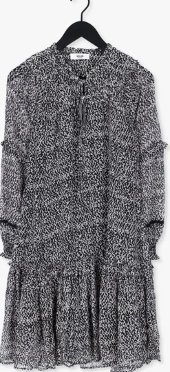 zwarte moliin midi jurk tiana