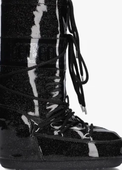 zwarte moon boot snowboots mb icon glitter