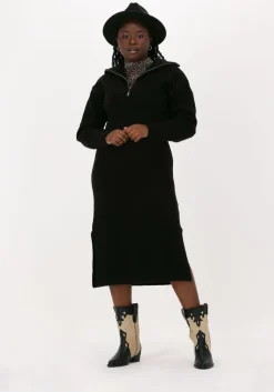 zwarte moves midi jurk bradlie 2243