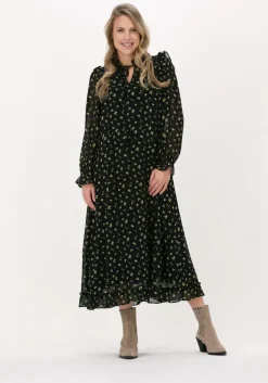 zwarte moves midi jurk jalina dress 2426