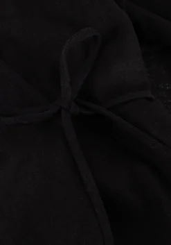 zwarte msch copenhagen midi jurk mschjovene ginia 3/4 wrap dress