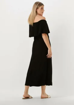 zwarte my essential wardrobe midi jurk sunnymw florence dress
