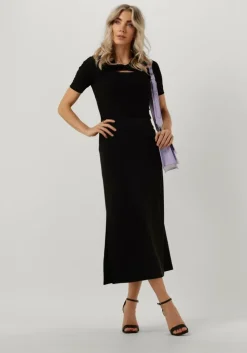 zwarte my essential wardrobe midirok ellemw skirt