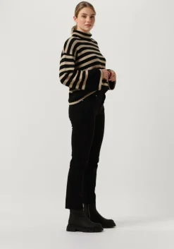 zwarte my essential wardrobe coltrui sila striped knit rollneck