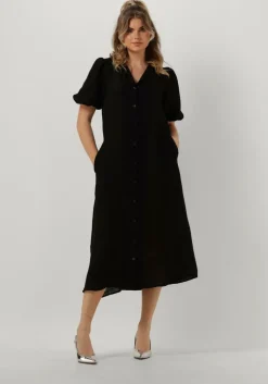 zwarte my essential wardrobe midi jurk estermw long dress