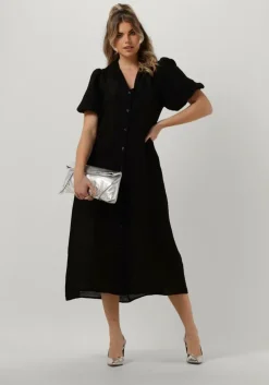 zwarte my essential wardrobe midi jurk estermw long dress