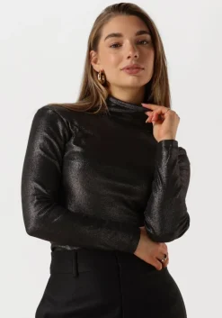 zwarte my essential wardrobe coltrui kaliramw rollneck blouse