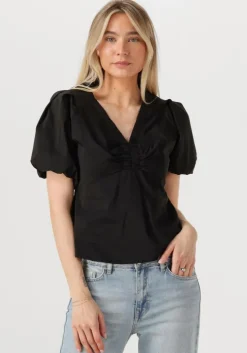 zwarte neo noir blouses irina poplin blouse