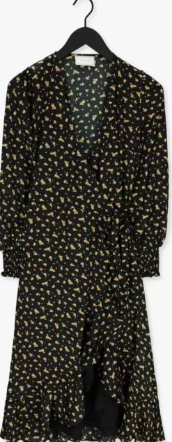 zwarte neo noir midi jurk eva precious rose dress