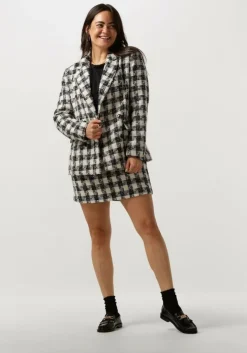 zwarte neo noir minirok helmine chic boucle skirt