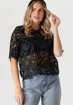 NEO NOIR e top trisha big lace blouse>DAMES Tops & T-Shirts