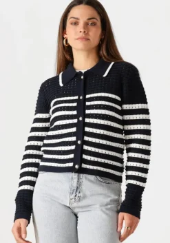 zwarte neo noir vest effie knit cardigan