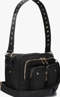 zwarte núnoo schoudertas ellie recycled nylon