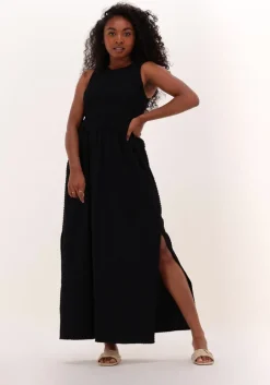 zwarte notes du nord maxi jurk darcy dress