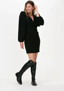 zwarte notes du nord mini jurk oliana short dress