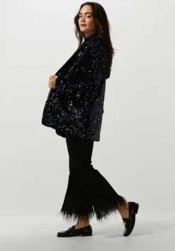 zwarte notre-v blazer nv-christine glitter velvet blazer