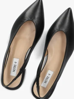 zwarte notre-v slingbacks 12218